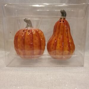Robert Stanley Collection, Pumpkin Salt & Pepper Shakers Fall * New *